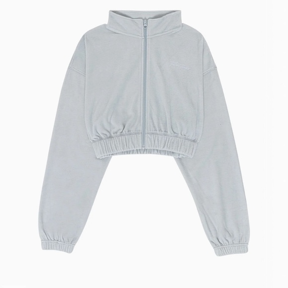 TALENTLESS WOMENS FULL ZIP TERRY CLOTH MOCK NECK